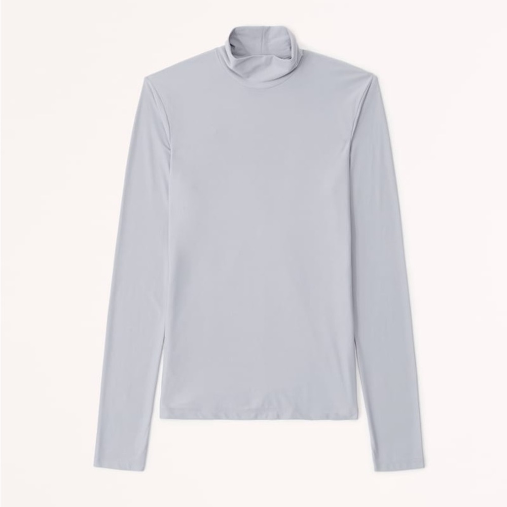 Abercrombie womens soft matte seamless long sleeve mock neck top